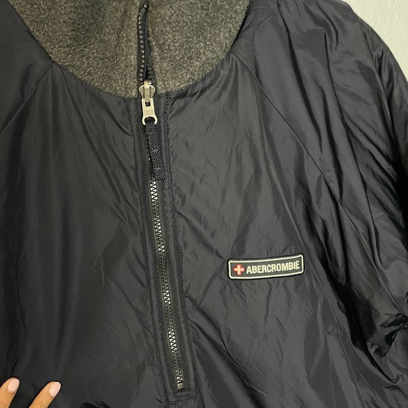 Abercrombie & Fitch Men’s Fleece Jacket reversible size medium - Picture 8 of 10
